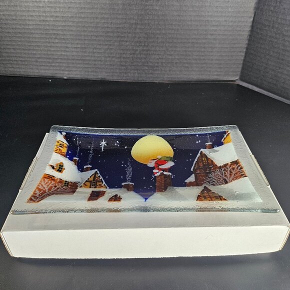 Peggy Karr, Christmas Eve 9.5" x 5.5"  Signed Holiday Plate In Box - Picture 7 of 12